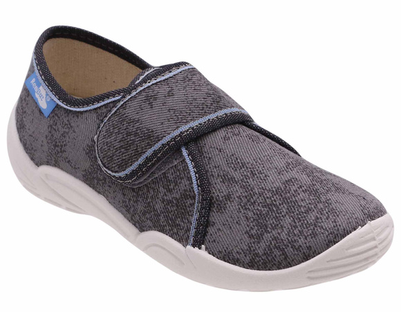 Kinder-Textilhausschuhe mit Klettverschluss