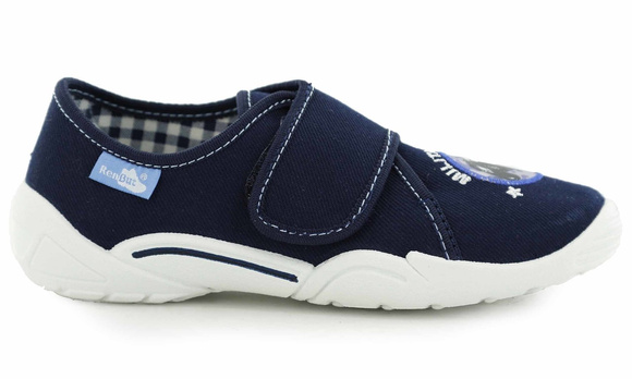 Kinder-Textilhausschuhe mit Klettverschluss