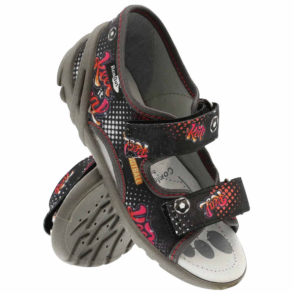 Kinder Textil Hausschuhe, Klettsandalen