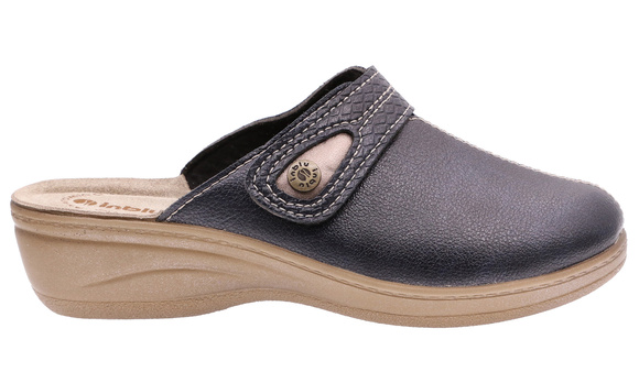 Damen Hausschuhe hoch Klett Hausschuhe