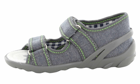 Kinder Textil Hausschuhe, Klettsandalen