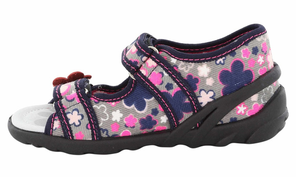 Kinder Textil Hausschuhe, Klettsandalen