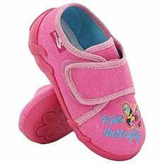 Kinder Hausschuhe Textilschuhe mit Klettverschluss