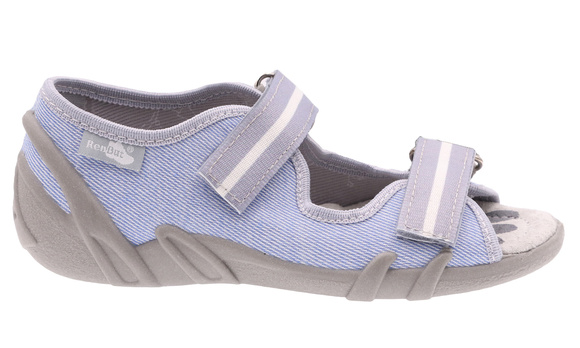 Kinder Textil Hausschuhe Sandalen mit Klettverschluss