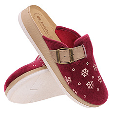 Damenpantoffeln warme Hausschuhe Schneebälle