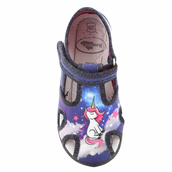 Kinder Hausschuhe Textilschuhe mit Klettverschluss