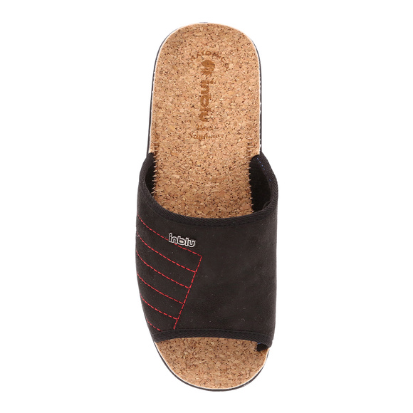 Offene Hausschuhe für Herren mit niedrigem Absatz