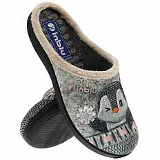 Damen Hausschuhe Hausschuhe Pinguin Schnee