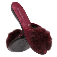 Hausschuhe Damen niedrig Pompon Hausschuhe