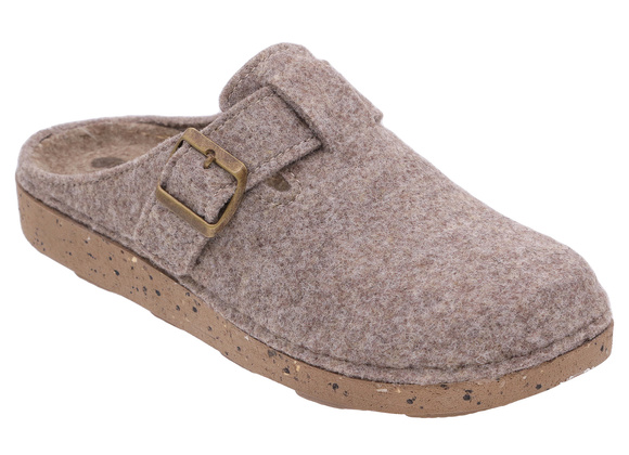 Herrenhausschuhe aus Filz mit Schnalle