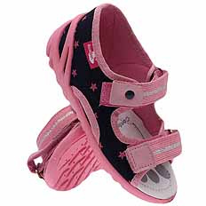 Kinder Textil Hausschuhe, Klettsandalen