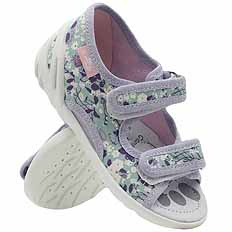 Kinder Textil Hausschuhe, Klettsandalen