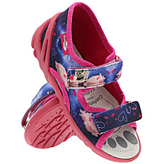 Kinder Textil Hausschuhe, Klettsandalen