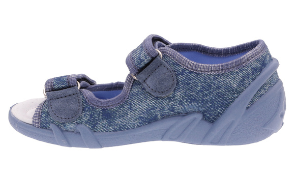 Kinder Textil Hausschuhe Sandalen mit Klettverschluss