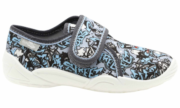 Kinder-Textilhausschuhe mit Klettverschluss