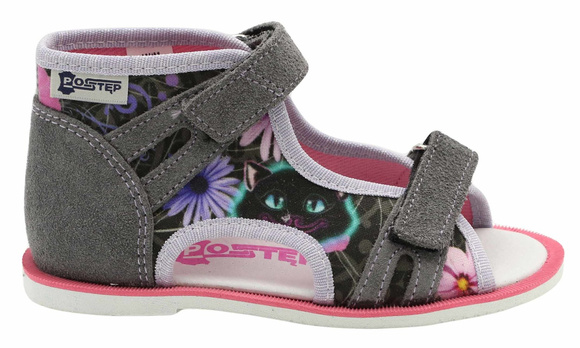 Kinderhausschuhe vorbeugend Klettverschluss Katze