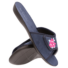 Niedrige Hausschuhe für Damen ohne Zehenpartie mit Klettverschluss