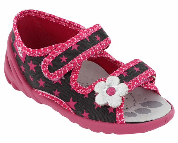 Kinder Textil Hausschuhe, Klettsandalen