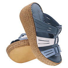 Hohe Damen-Flip-Flops mit Keilabsatz