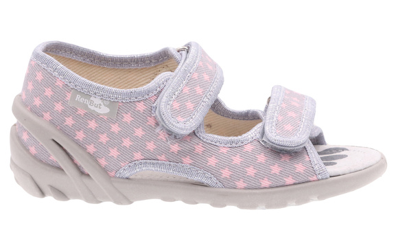 Kinder Textil Hausschuhe, Klettsandalen