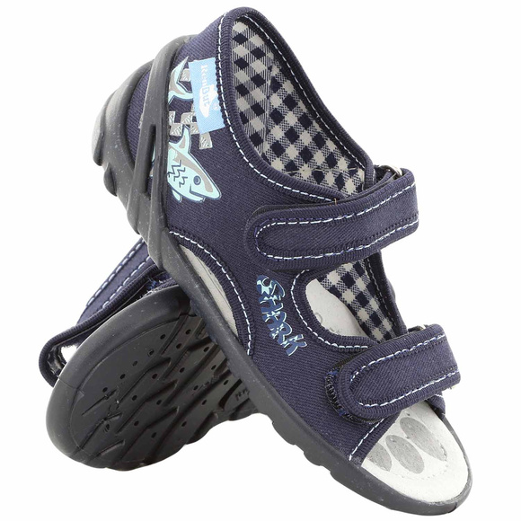 Kinder Textil Hausschuhe, Klettsandalen