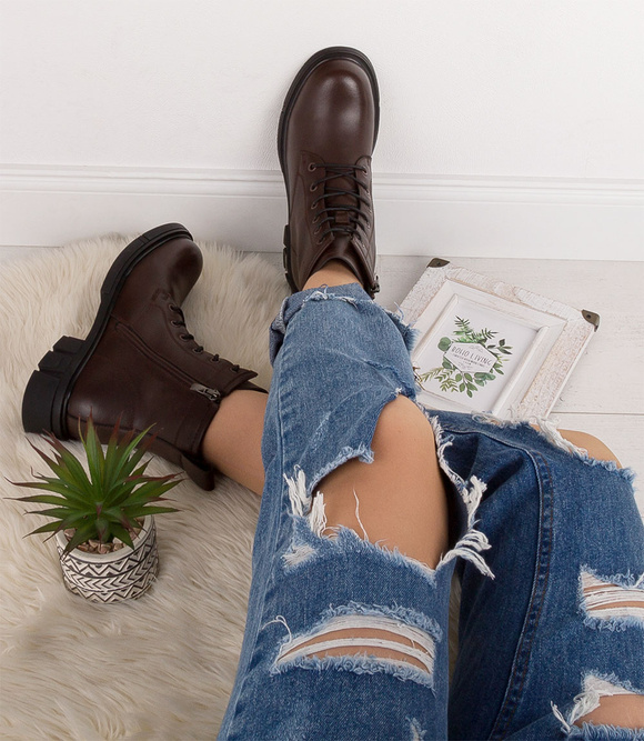 Damen Winterstiefel zum Schnüren mit Reißverschluss