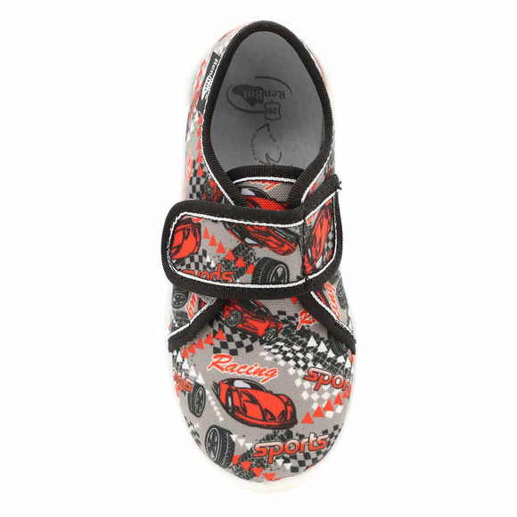 Kinder-Textilhausschuhe mit Klettverschluss