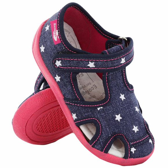 Kinder Hausschuhe Textilschuhe mit Klettverschluss