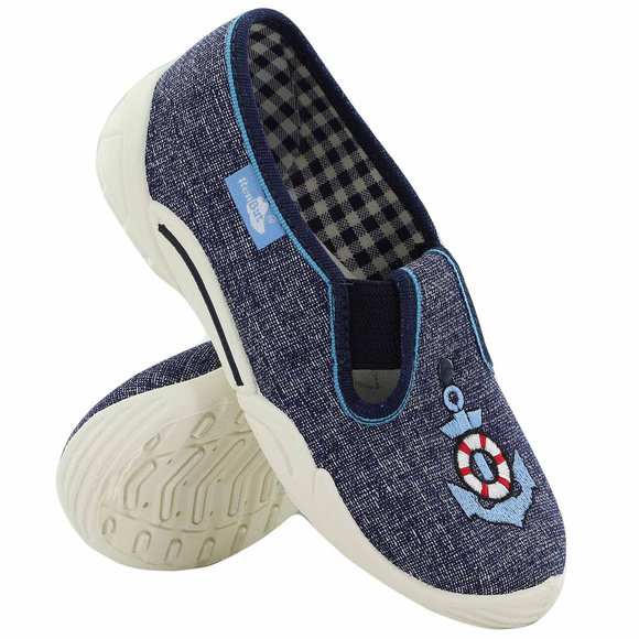 Kinderhausschuhe Textilschuhe mit Gummizug