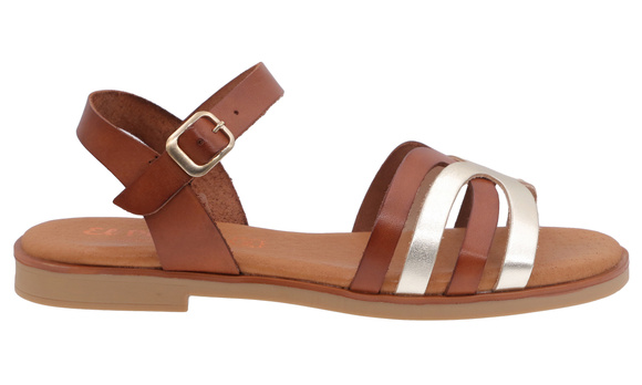 Niedrige, verstellbare Damensandalen