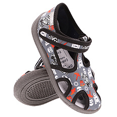 Kinder Hausschuhe Textilschuhe mit Klettverschluss