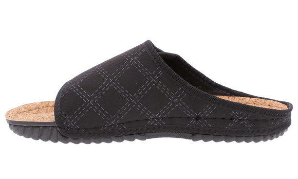 Herren Hausschuhe ohne Zehen, Hausschuhe mit Klettverschluss, Kork