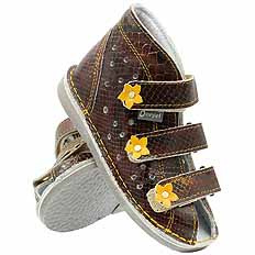 Kinder-Schutzpantoffeln mit Thomas-Absatz mit Klettverschluss