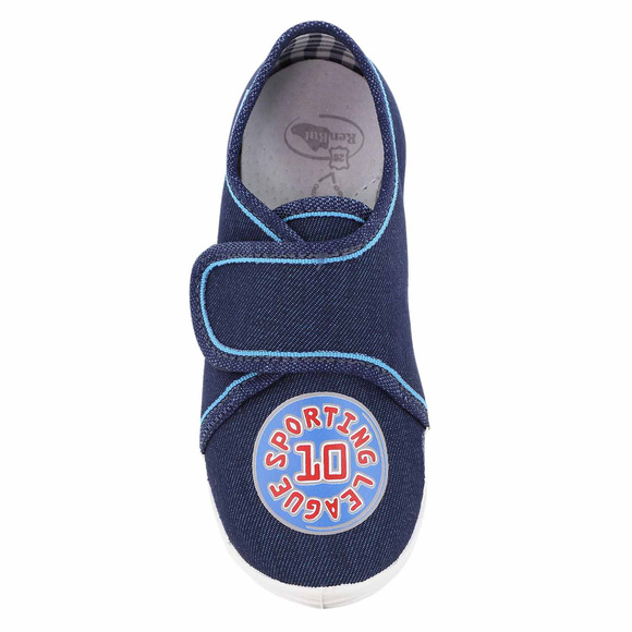 Kinder-Textilhausschuhe mit Klettverschluss