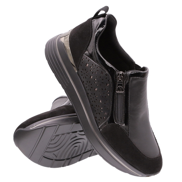 Damen Sportschuhe Sneakers mit Reißverschluss