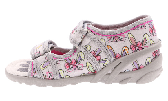 Kinder Textil Hausschuhe, Klettsandalen