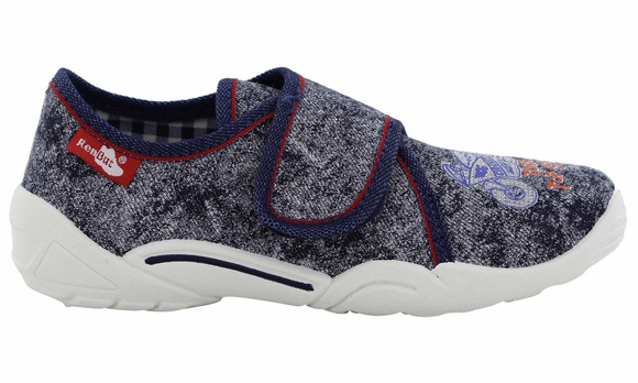 Kinder-Textilhausschuhe mit Klettverschluss