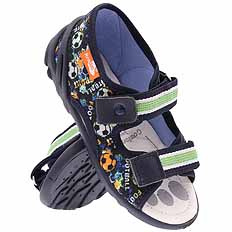 Kinder Textil Hausschuhe, Klettsandalen