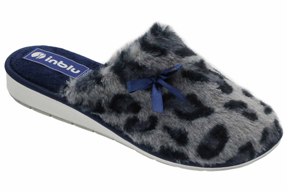 Damen Hausschuhe warme Hausschuhe Leopard Bow