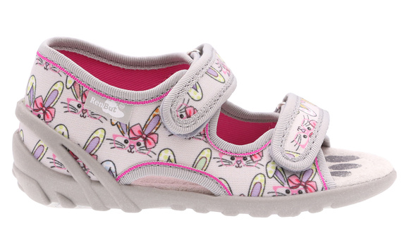 Kinder Textil Hausschuhe, Klettsandalen