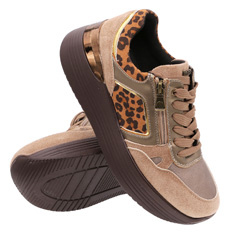 Sportliche Damen-Turnschuhe mit Reißverschluss