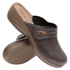 Damen Hausschuhe hoch Klett Hausschuhe