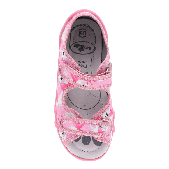 Kinder Textil Hausschuhe Sandalen mit Klettverschluss