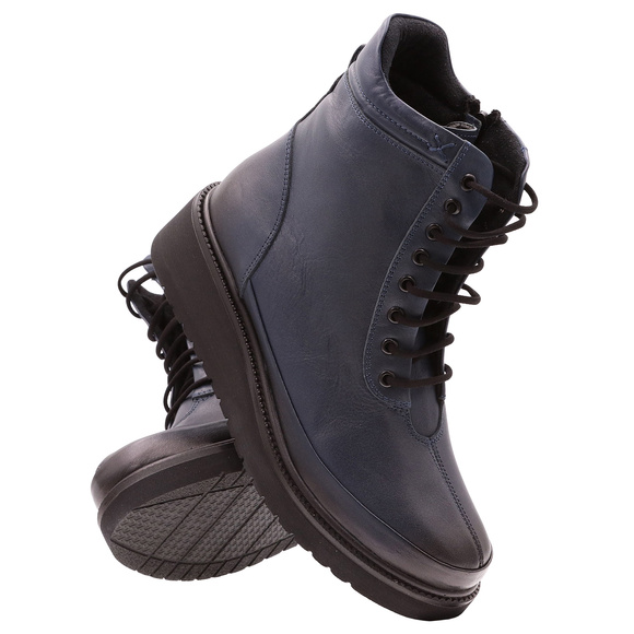 Damen Winterstiefel mit Schnürung und Reißverschluss