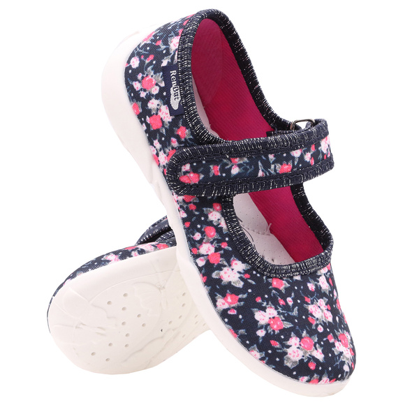 Kinder Hausschuhe Textilschuhe mit Klettverschluss