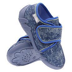 Kinder Hausschuhe Textilschuhe mit Klettverschluss