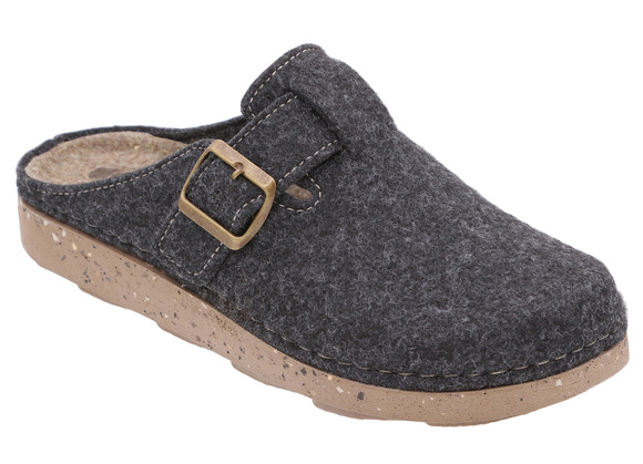 Herrenhausschuhe aus Filz mit Schnalle