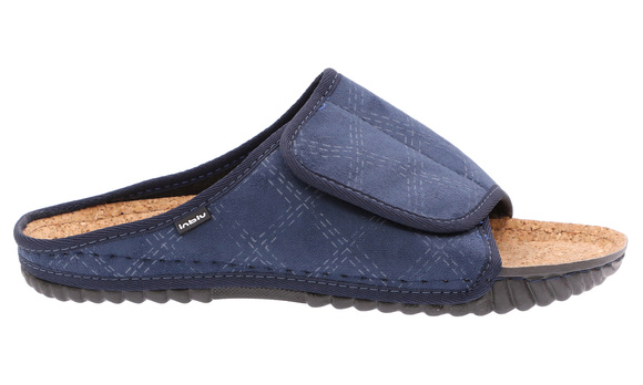 Herren Hausschuhe ohne Zehen, Hausschuhe mit Klettverschluss, Kork