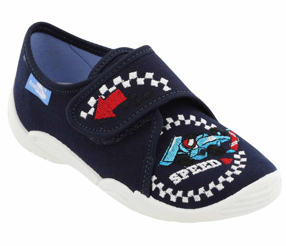 Kinder-Textilhausschuhe mit Klettverschluss