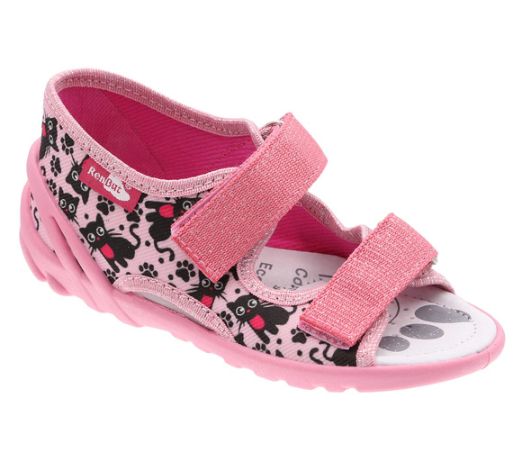 Kinder Textil Hausschuhe, Klettsandalen